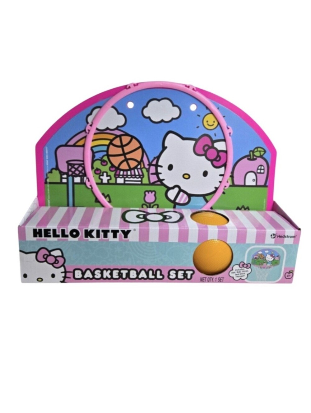 Hello Kitty Mini Basketball Hoop Set 13.5 x 10" with Ball for Kids 4+, NIB!